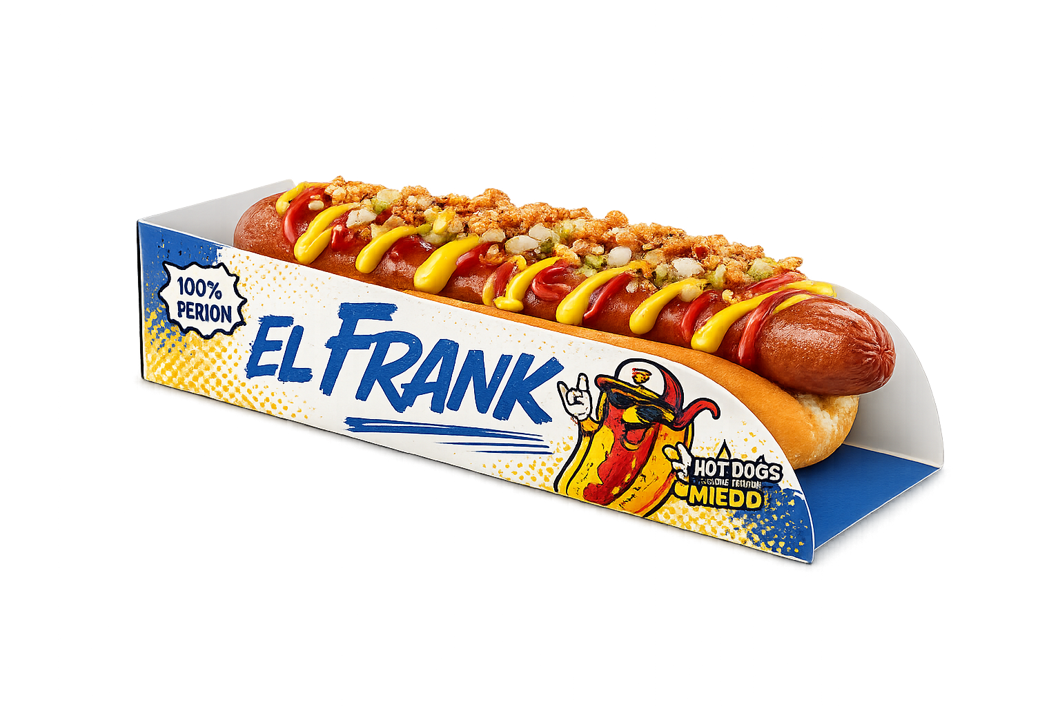 Caja pala para hot dog