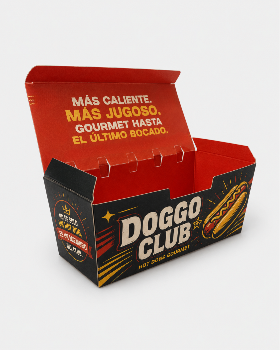 Caja para hot dog personalizada Doggo Club — DuoPrint