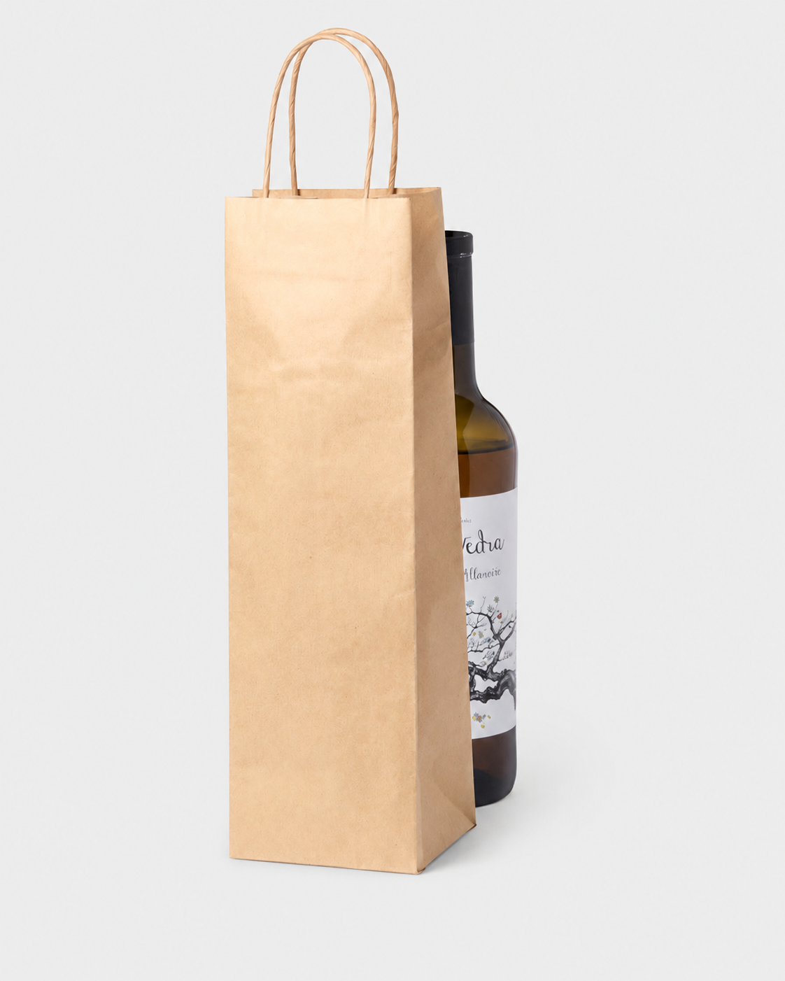 Bolsa de papel kraft para vino personalizada — DuoPrint
